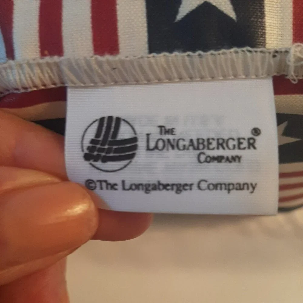 Longaberger 1995 All American Carry Along Basket Red White Blue Patriotic 6.5